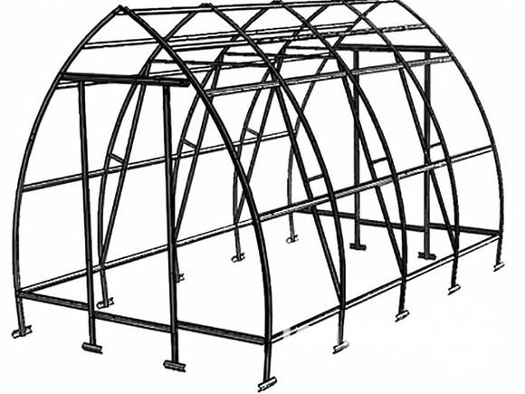 Теплица каплевидной формы усиленная Стрелка 3.0, под сотовый поликарбонат (разборная, в упаковке)